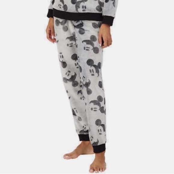 DISNEY Mickey Mouse Fleece Joggers Women’s Size Medium Pajama Bottoms - Picture 3 of 15